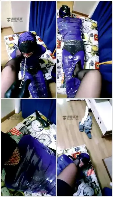 【南妮QUEEN】束缚调教圈养狗-踩踏耳光木乃伊捆绑