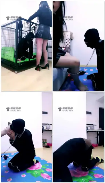 【千寻小主】狗笼子下贱狗舔黑丝抽插嘴羞辱