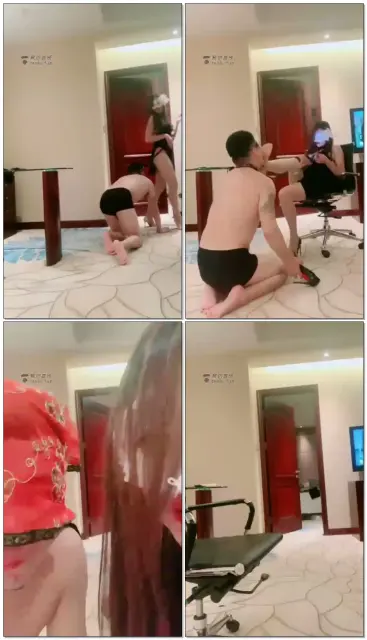 【冰姬女王】狗绳遛狗，钻胯踩踏，语言羞辱