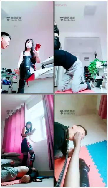 【聊城魅影S】黑丝皮靴虐恋足骑马全体重踩踏