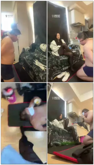 【安晴s】帆布鞋黑丝训狗耳光圣水