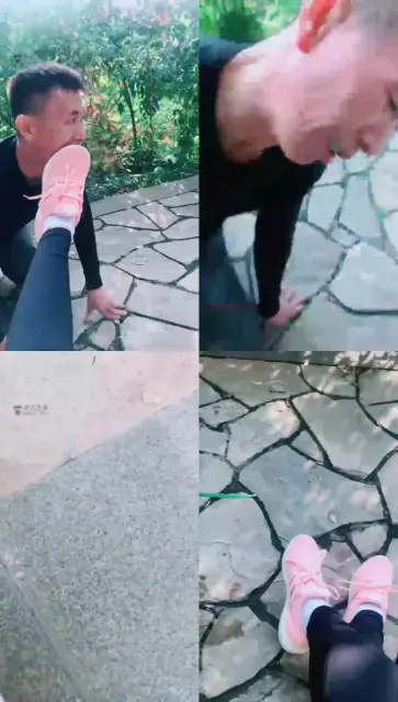 【聊城魅影S】户外公园运动鞋原味棉袜调教贱货