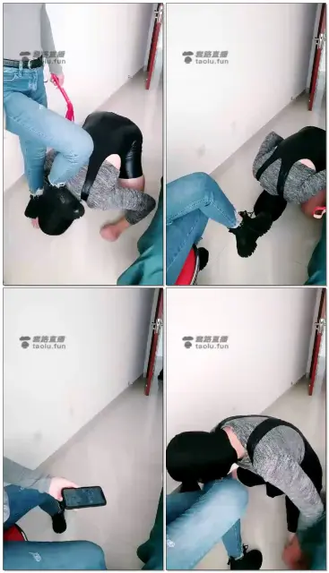 【奈奈s】大头皮鞋虐狗发泄，棉袜裸足侍奉