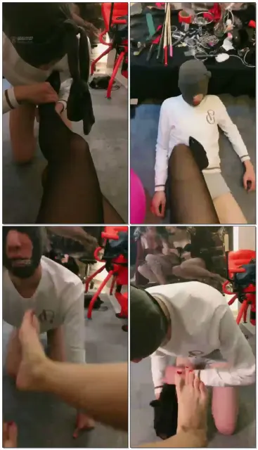 【冷御大大】黑丝长腿骑脖，舔脚耳光，宾馆极度羞辱