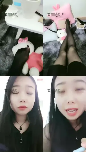 【宵夜S】黑丝踩踏凯蒂猫玩偶