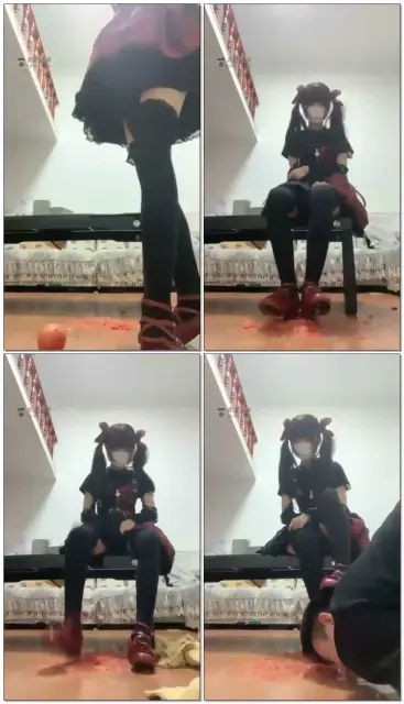 【芃芃大人】双马尾萝莉踩番茄喂狗