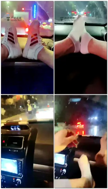 【冷御大大】滴滴车上调戏司机，让他舔脚