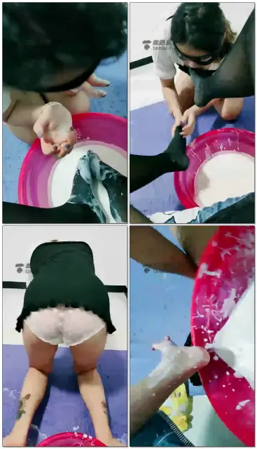 【郑州之卿S】家奴伺候牛奶泡脚,喂食母狗女奴