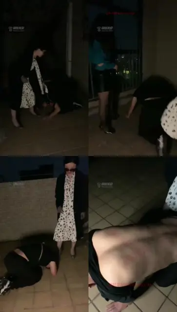 【苏曼】双女王户外虐贱奴鞭打捆绑踢裆