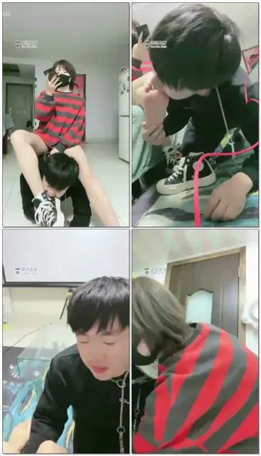 【美离子】帆布鞋短裤女神玩狗