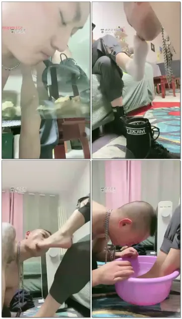 【美离子】靴子踩踏喂食，崇拜臭棉袜，伺候主人洗脚，喝洗脚水