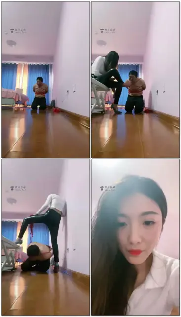 【猫七小主】皮裤调教小贱狗