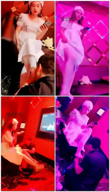 【涵涵S】一身白小仙女KTV调她的狗狗