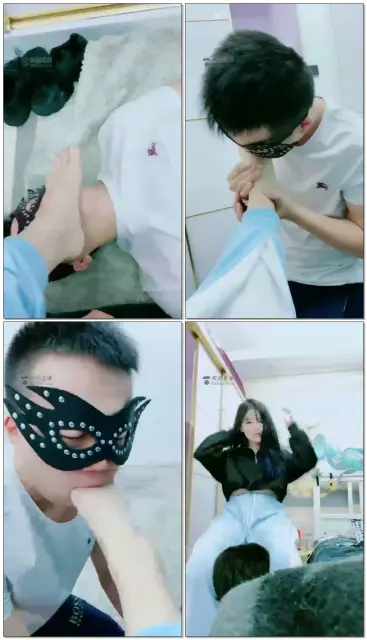 【悠悠S】踩着狗嘴舔脚底，小脚深喉真得劲