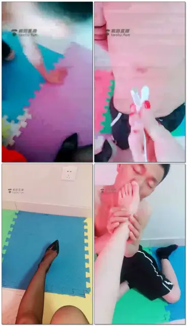 【聊城魅影S】绑起来丝袜堵嘴电击奶狗鞭打，舔脚羞辱