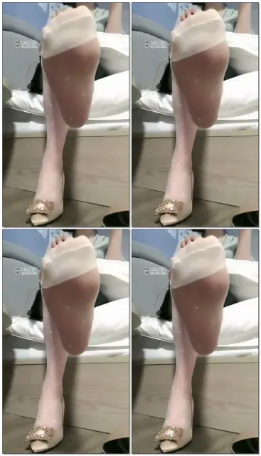 【丹丹S】第一视角斑点肉丝脚底，公主鞋