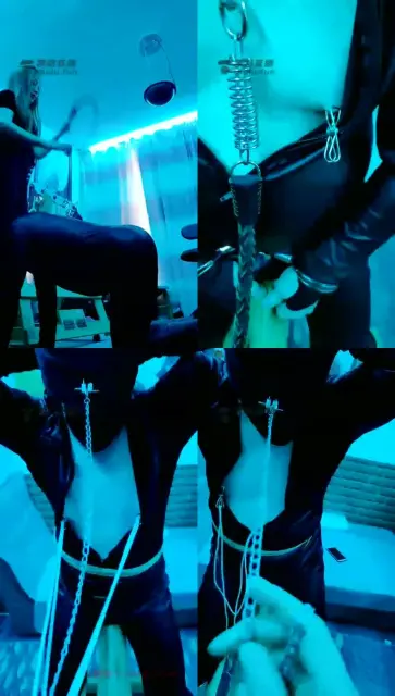 【天香百合】跟我嘚瑟家法伺候，踩钉蹬，狠抽，骑大马，虐乳头