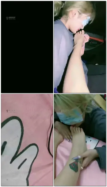 【女M安蔓】车里开发素人一枚，舔她的脚