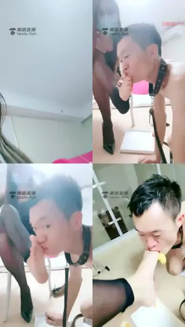 【冰姬女王】幸福的玩物（二）裸足踩橘子喂食，脚耳光深喉口水