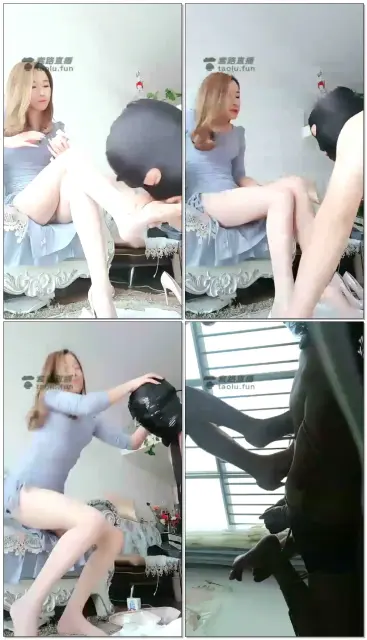 【黛嘉S】丝袜高跟脚喂食+踩踏虐狗