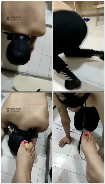 【天使S】短靴虐狗，脚趾夹橘子瓣喂食（上）