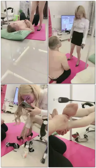 【冷柔S】女神全体重高跟踩踏死肥猪，鞋跟踩进肉里超狠！