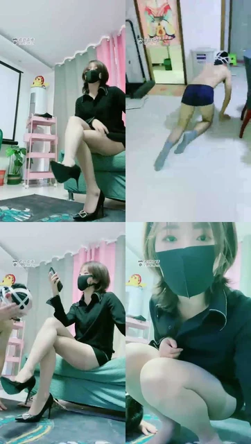 【美离子】妈妈教训儿子，耳光舔鞋腿绞夹头