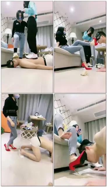 【曳摇S】双s丝袜堵嘴，踩踏钻胯，最后赏喝着尿she