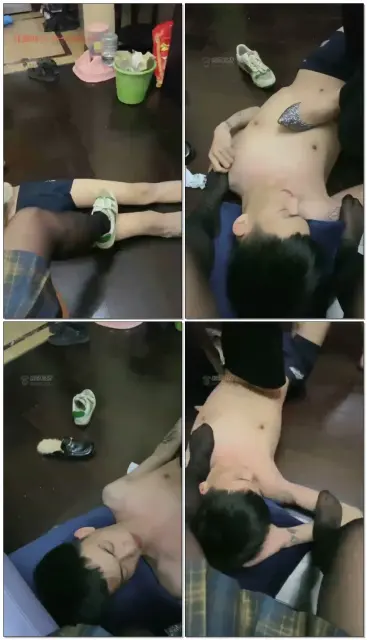 【model凤爷】姐妹花调教社会狗（上）双人踩踏，舔脚，深喉