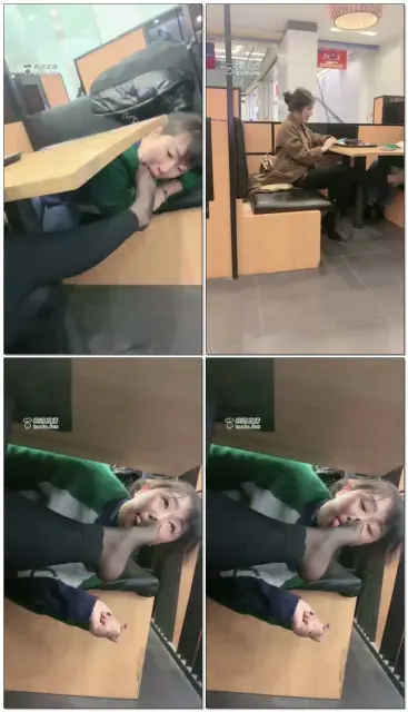 【歌迪丝】三婶黑丝，甜品店，贪婪的舔