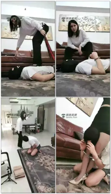 【萱萱S女蒂】双女主全体重踩踏耳光强力辱骂口嗨狗