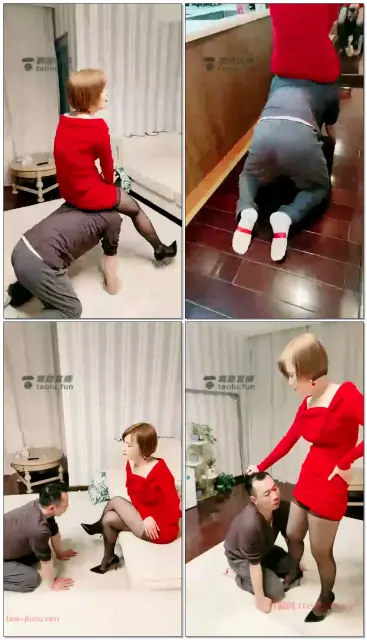 【美丝大大】闺蜜家狂扇老公耳光，逼迫舔脚骑马惊呆闺蜜