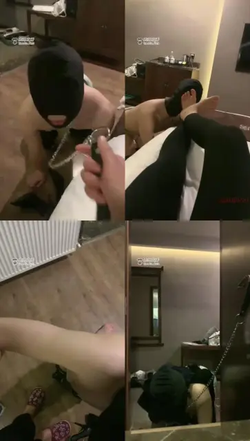 【栀栀女士】和狗子在一起，跪在床下伺候着