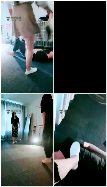 【墨云S】小白鞋踩踏，暴力踢踹，踹肚子