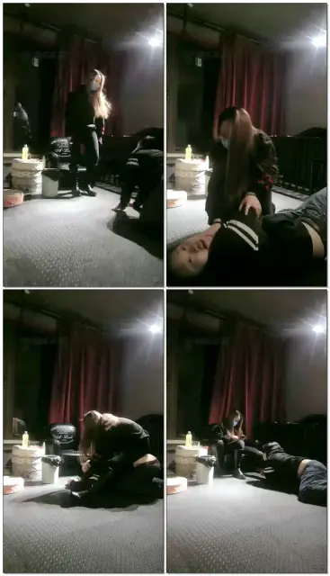 【豆儿大人】真实长靴暴踹