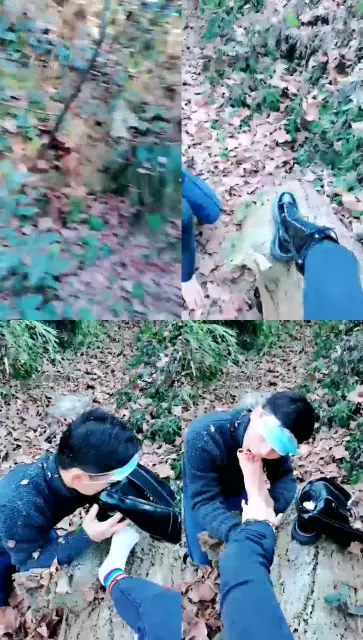 【蜘蛛女王】户外调教野狗，棉袜香脚