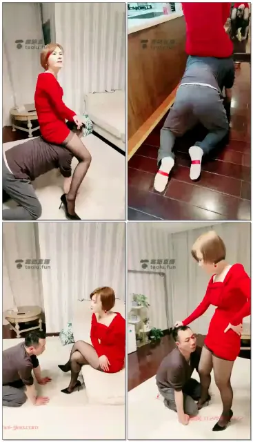 【美丝大大】闺蜜家狂扇老公耳光，逼迫舔脚骑马惊呆闺蜜