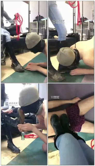 【暴力美学s】泥靴清理，踩踏贱畜