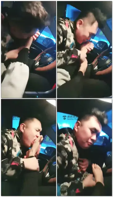 【V婷】玩弄滴滴司机，舔脚如舔蜜，棉袜原味