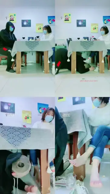 【美离子】餐桌和窝囊废男友吵架，最后磕头舔脚讨好我