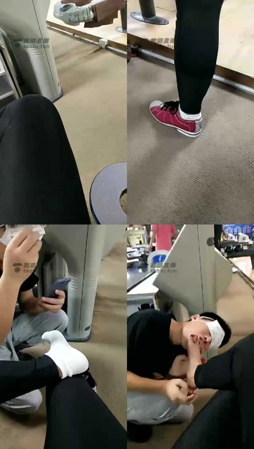 【都市艳主】保龄球馆，运动棉袜，贱奴跪舔，臭气熏天运动鞋