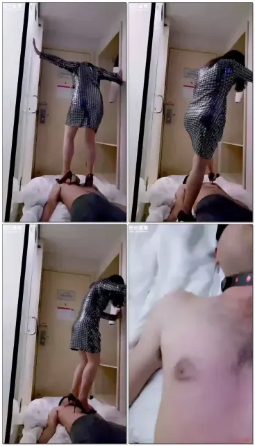 【丽莎女S】高跟踩踏贱狗