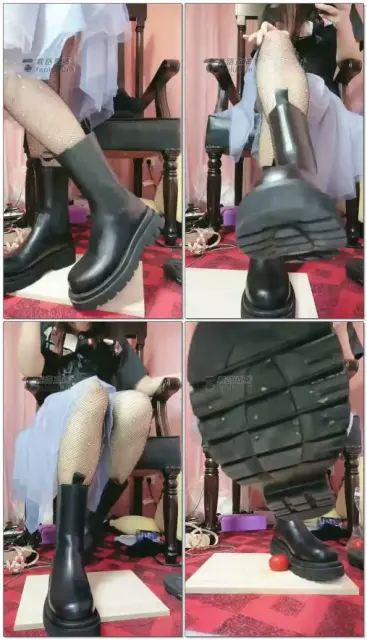 【美柠S】钻石袜配切尔西靴踩番茄