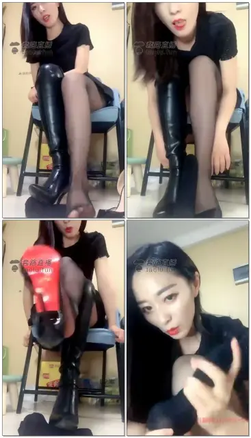 【lisaQueen】第一视角黑丝靴子高跟口水