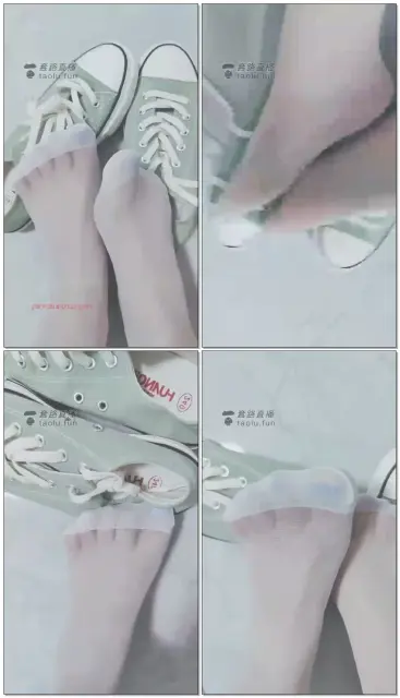 【乔乔S】白丝帆布鞋，想被踩死吗