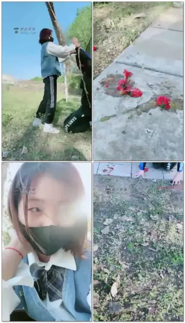 【美离子】户外羞辱体育狗，边骑车，边遛狗，踩踏喂食骑马