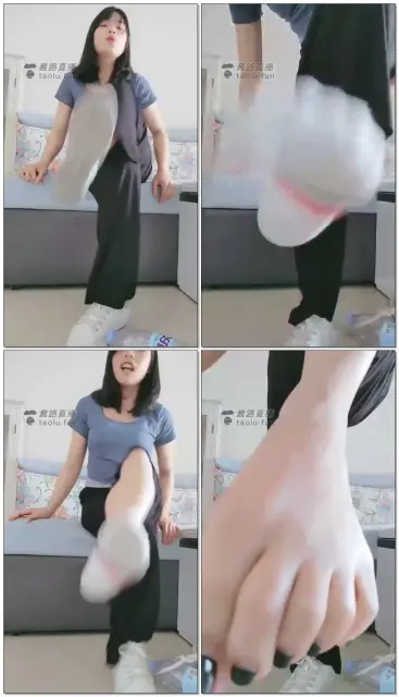 【妮蔻Royal】小白鞋，棉袜口水裸足红绿灯