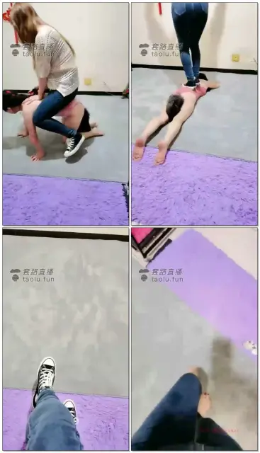 【梦幻大大】骚母狗做胯下玩物，钻胯，闻棉袜，脚耳光