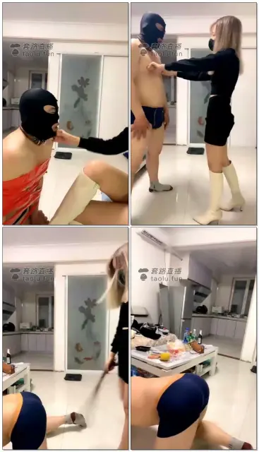 【小公主lios】白靴&运动鞋，踢裆深喉虐乳暴力调教