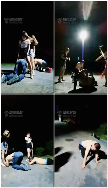 【羽珊s&璐萱S】双主户外调教双贱狗